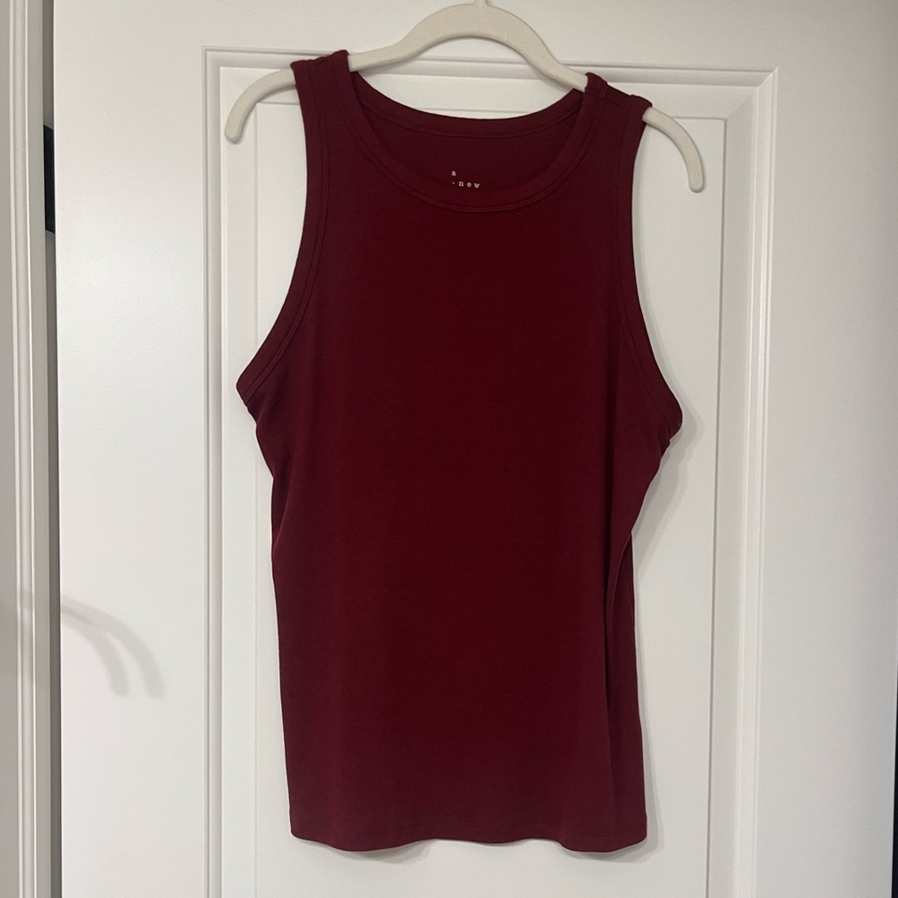 A New Day Women’s Ribbed Maroon Red Tank Top XXL